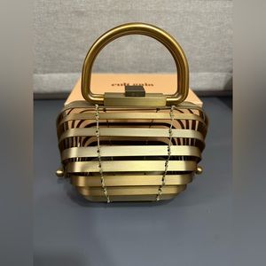 Cult Gaia Metal Gold Lillith bag